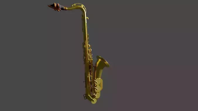 Saxophone gold 3D model