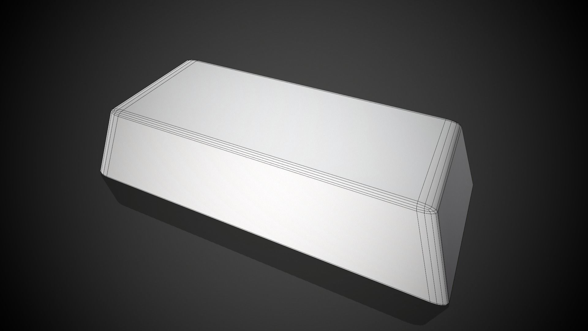 Gold Bar 500g Low-poly 3D model_10