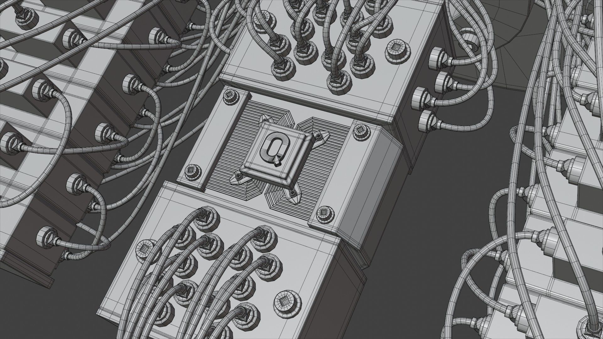 Quantum Computer 3D model_25