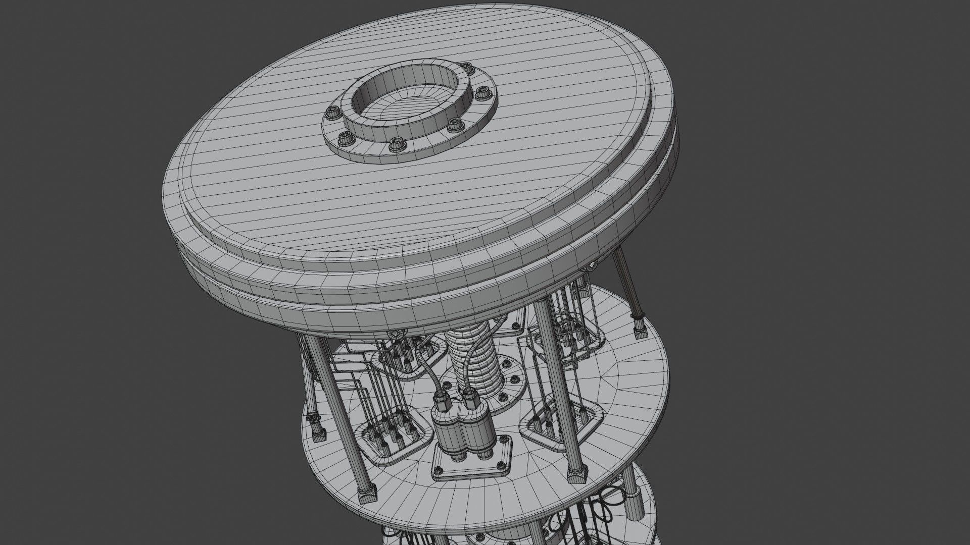 Quantum Computer 3D model_17