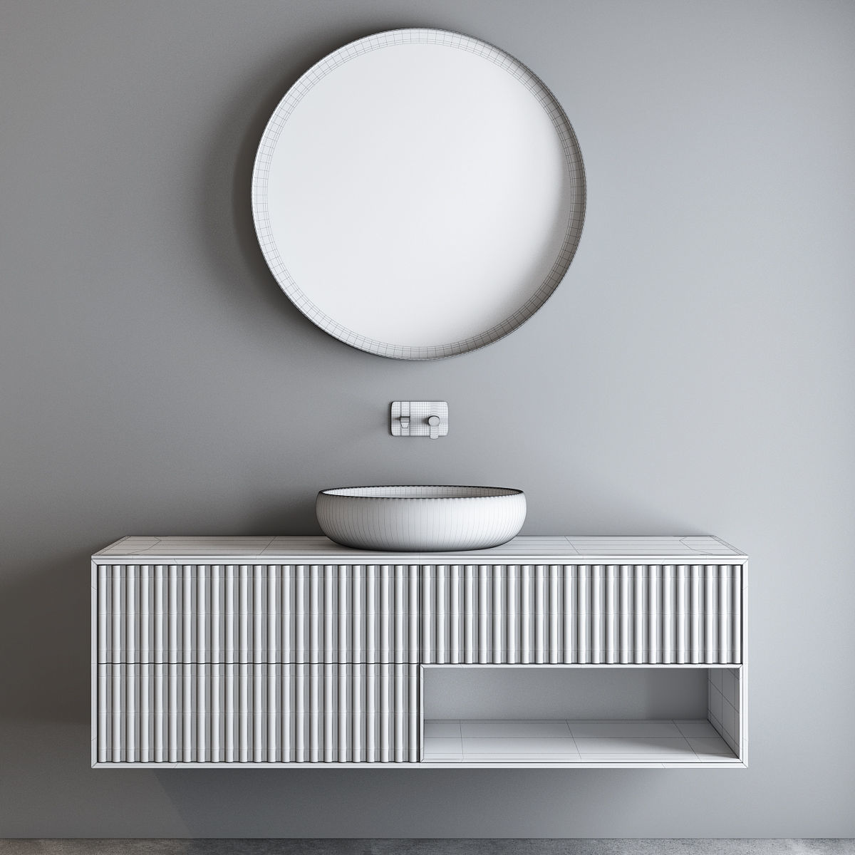 Modern Bathroom Cabinet No 089 3D model_3