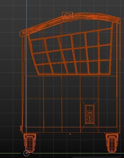 Display Freezer White - low polygon Low-poly 3D model_18