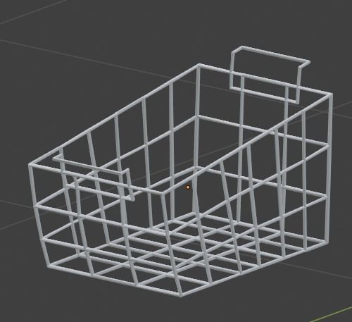 Display Freezer White - low polygon Low-poly 3D model_8