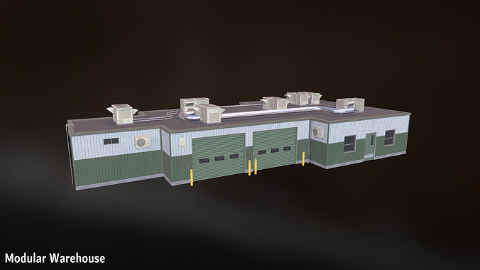 Warehouse 01 Model - Game Ready Low-poly 3D model