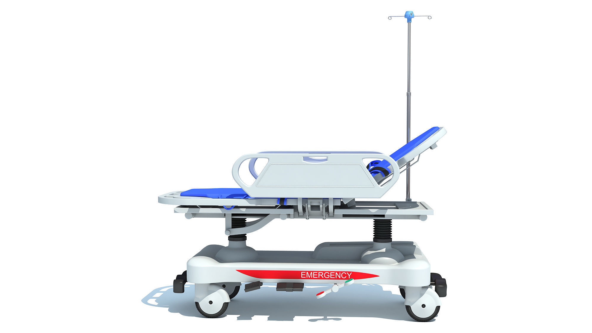 Ambulance Patient Transfer Stretcher Trolley 3D model_8
