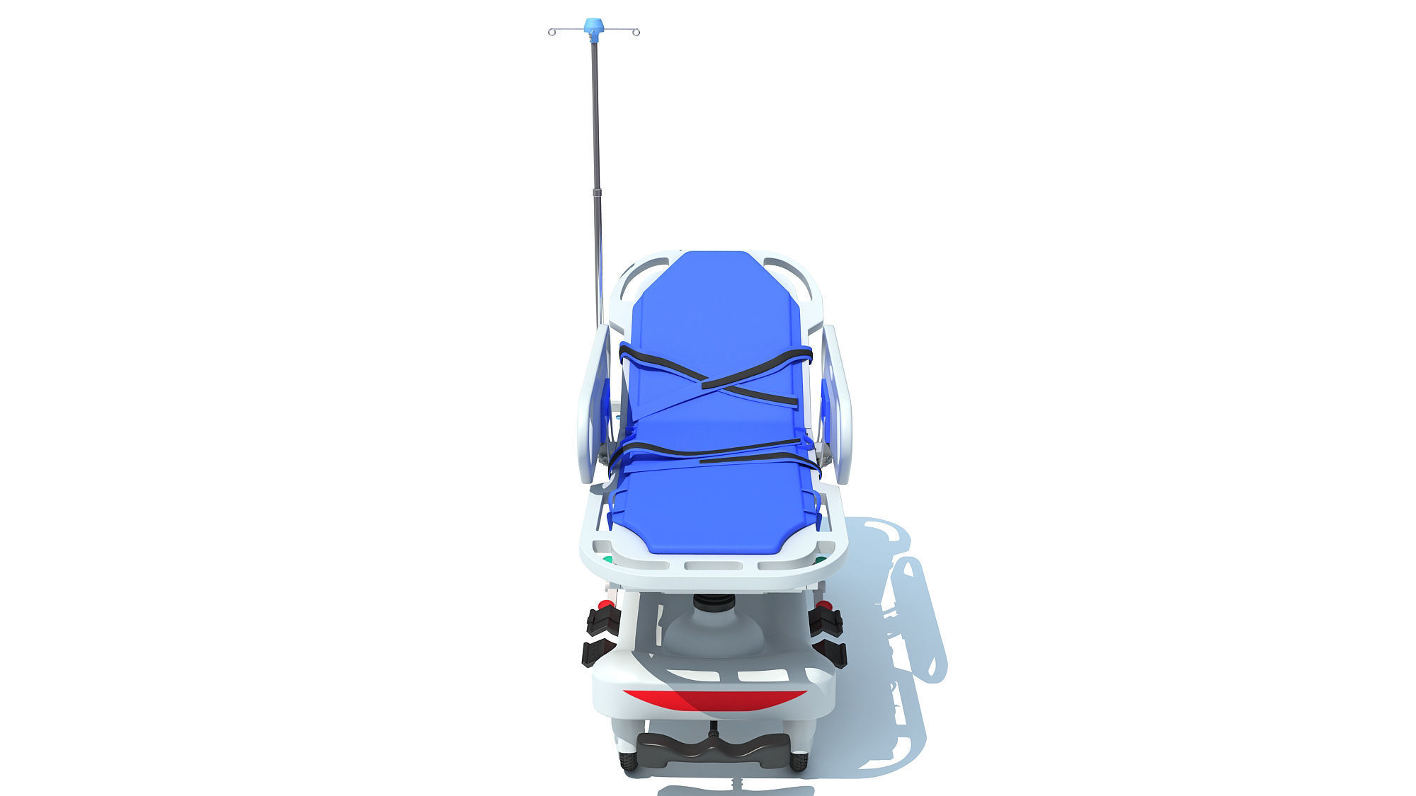 Ambulance Patient Transfer Stretcher Trolley 3D model_7