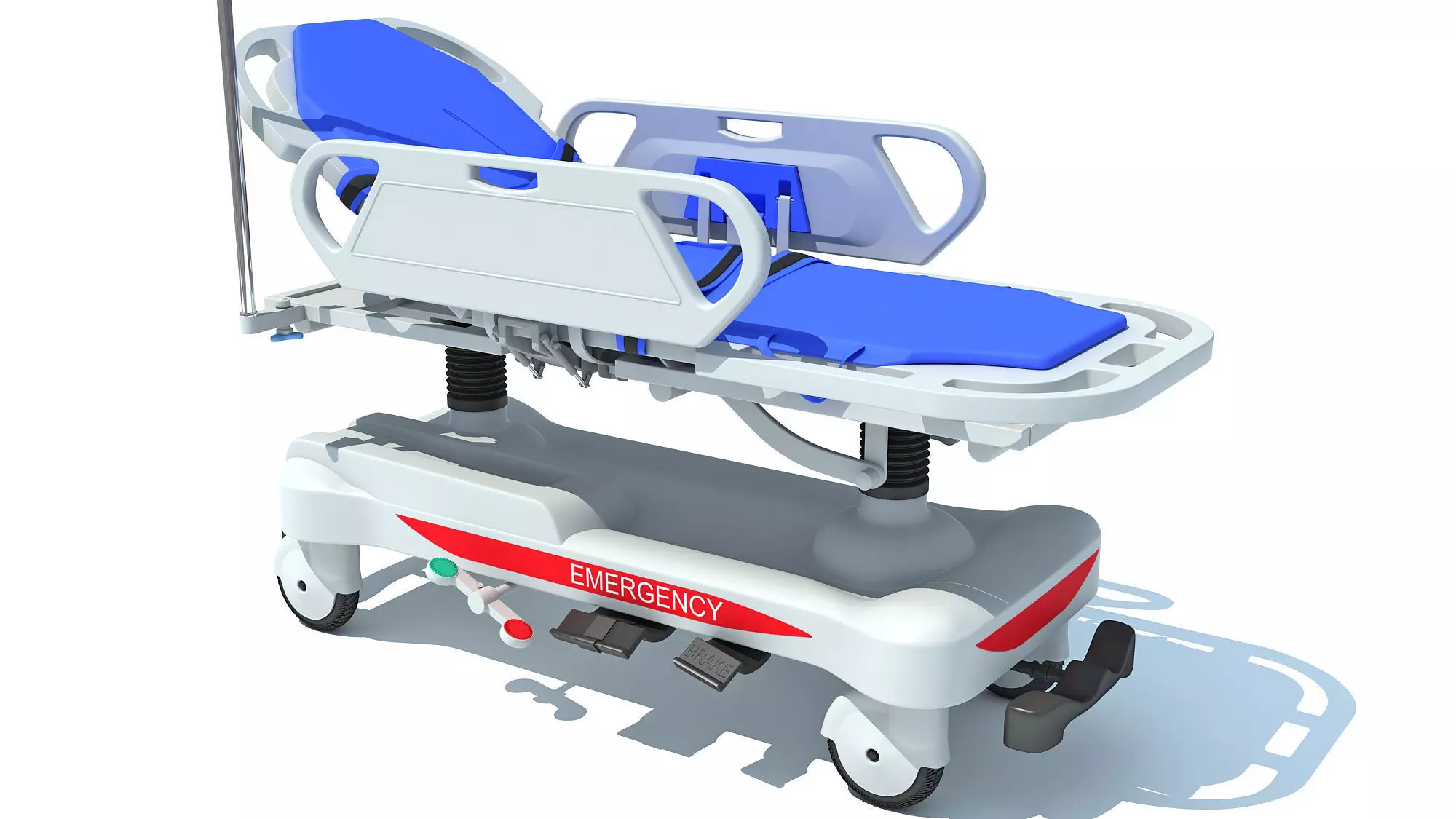 Ambulance Patient Transfer Stretcher Trolley 3D model_0