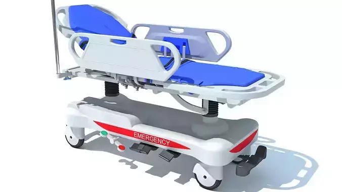 Ambulance Patient Transfer Stretcher Trolley 3D model