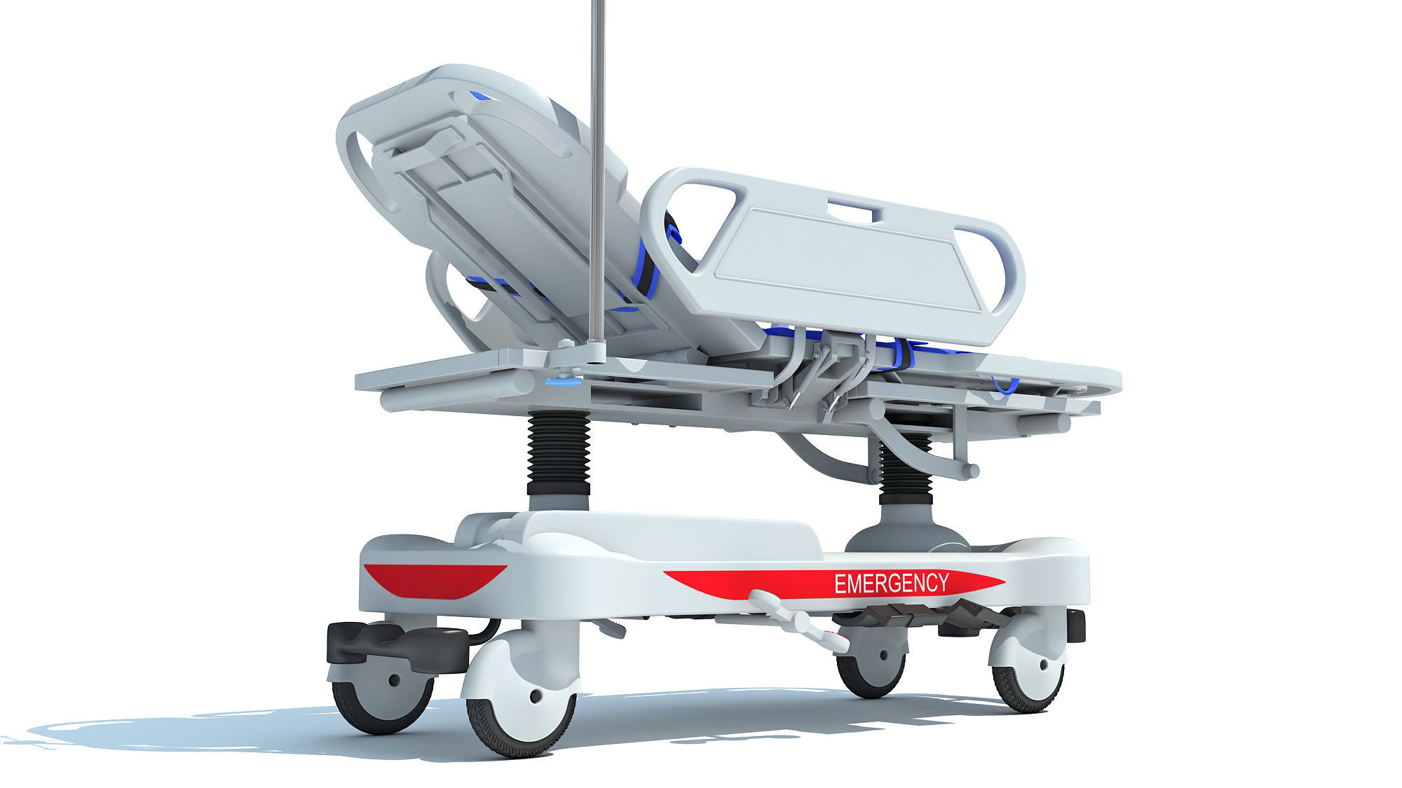 Ambulance Patient Transfer Stretcher Trolley 3D model_9