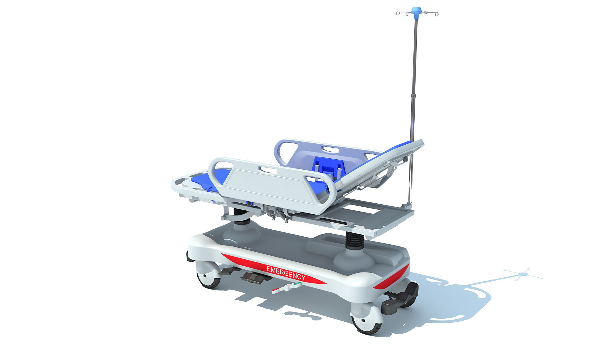 Ambulance Patient Transfer Stretcher Trolley 3D model_10