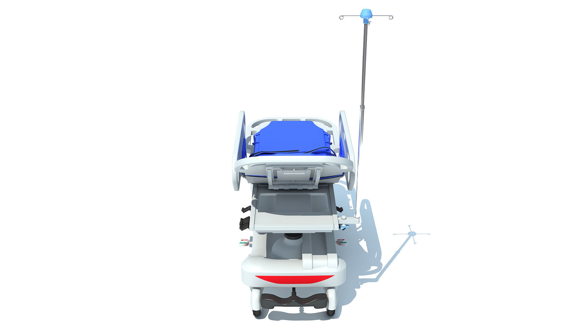 Ambulance Patient Transfer Stretcher Trolley 3D model_11