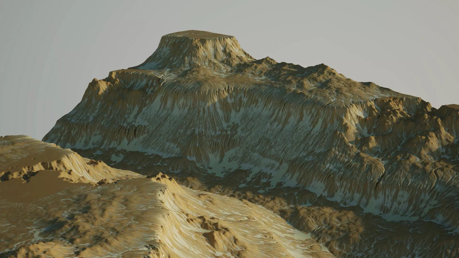 Desert Rocky Mountain 3D model_0