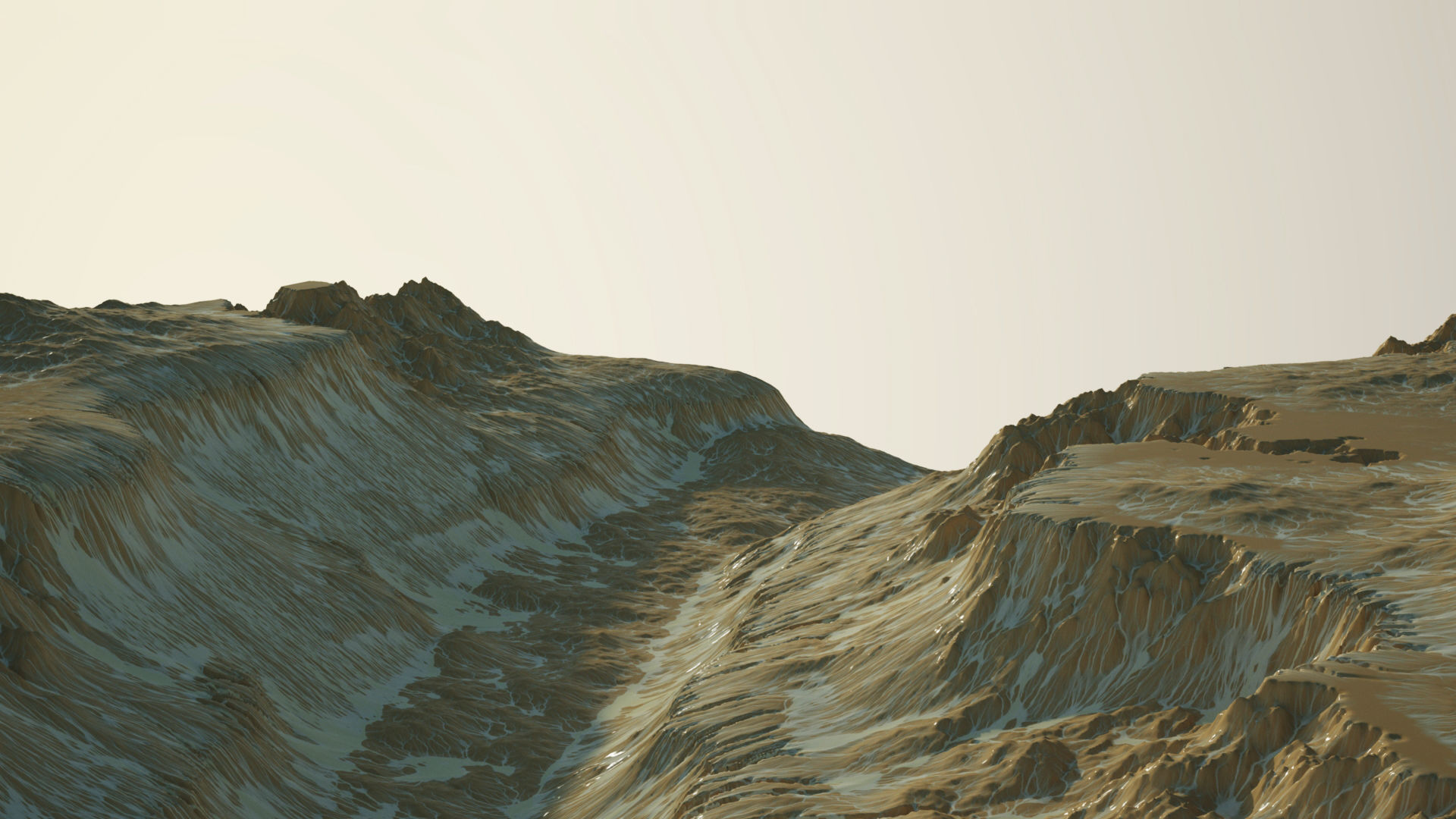 Desert Rocky Mountain 3D model_3