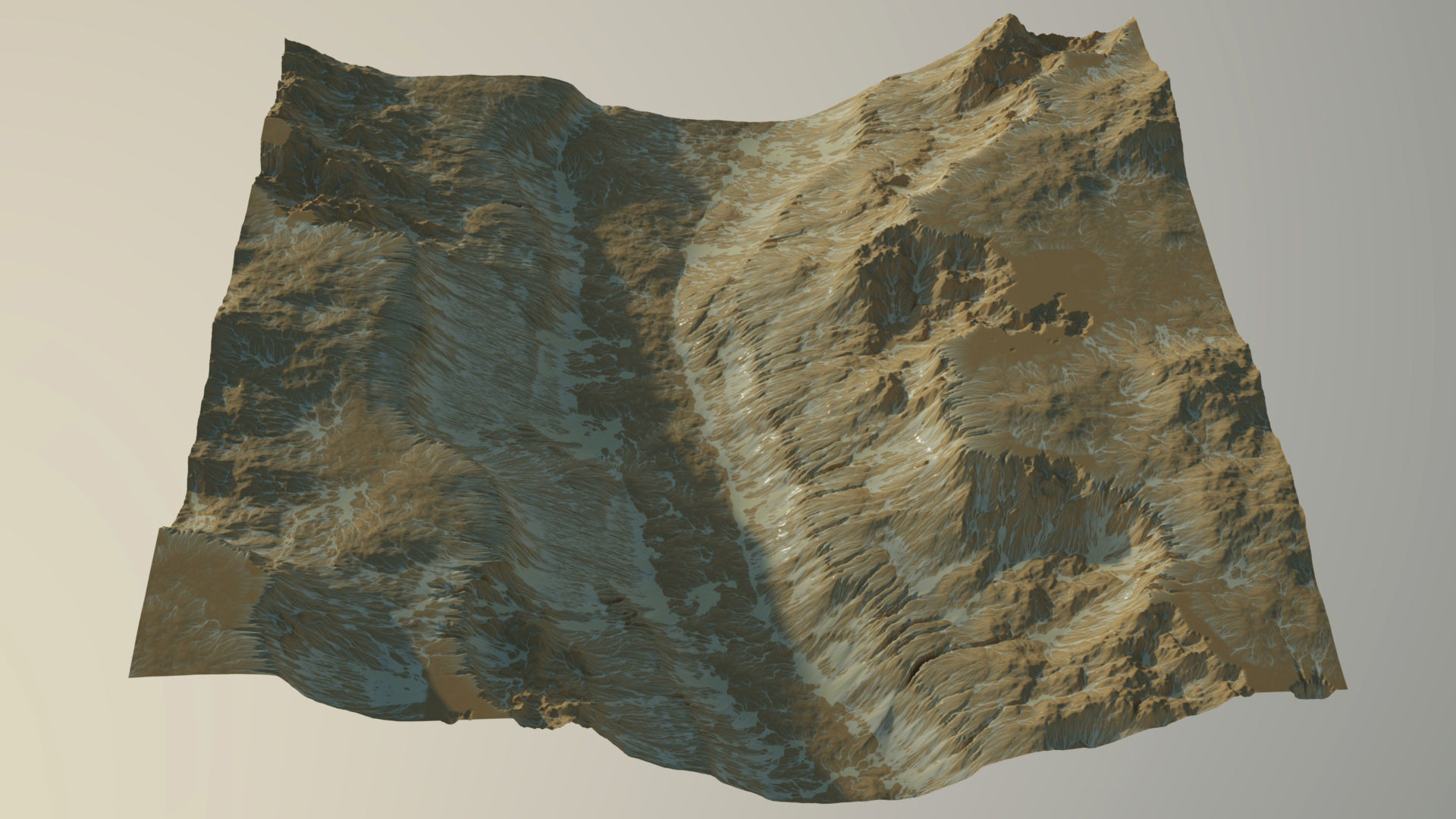 Desert Rocky Mountain 3D model_5