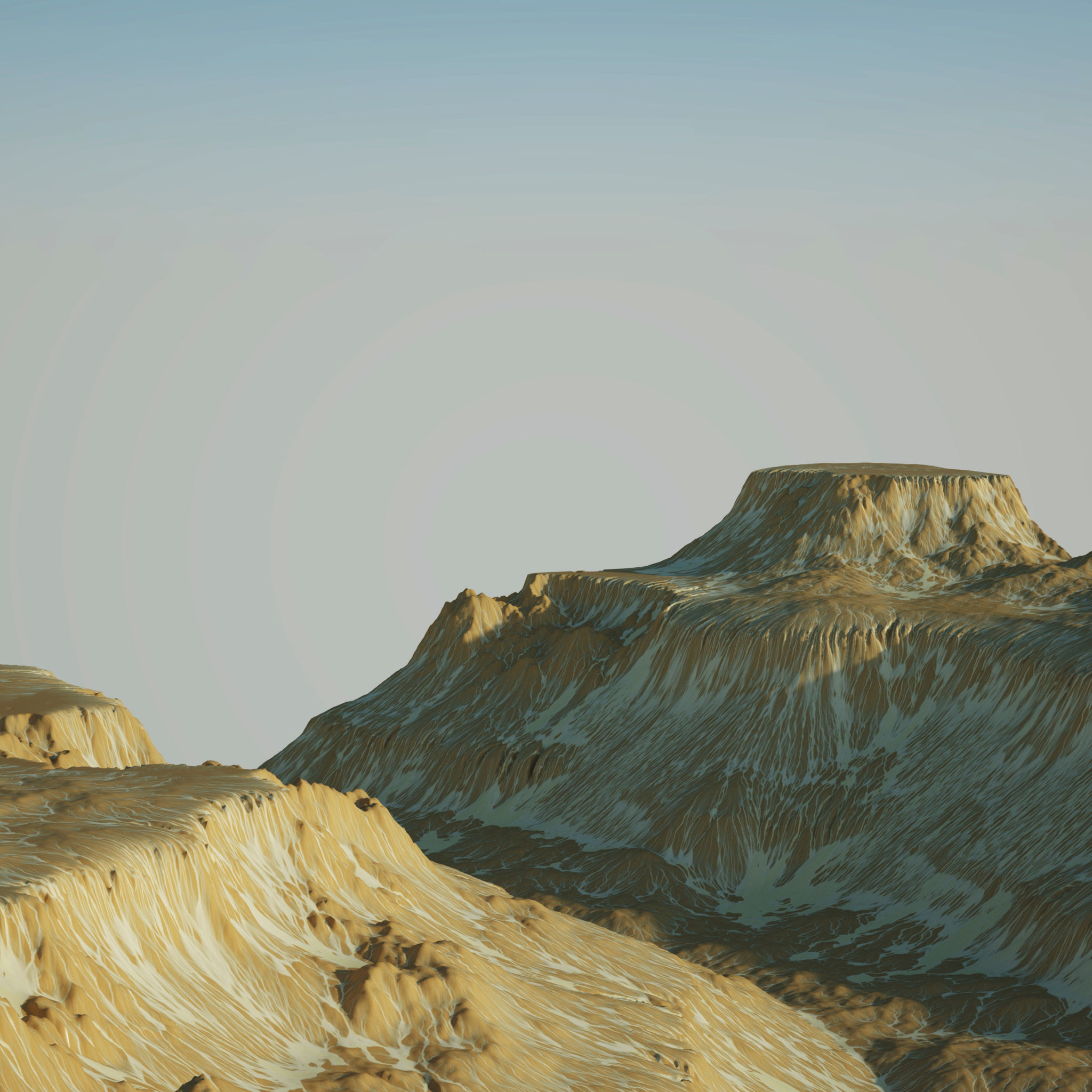 Desert Rocky Mountain 3D model_1