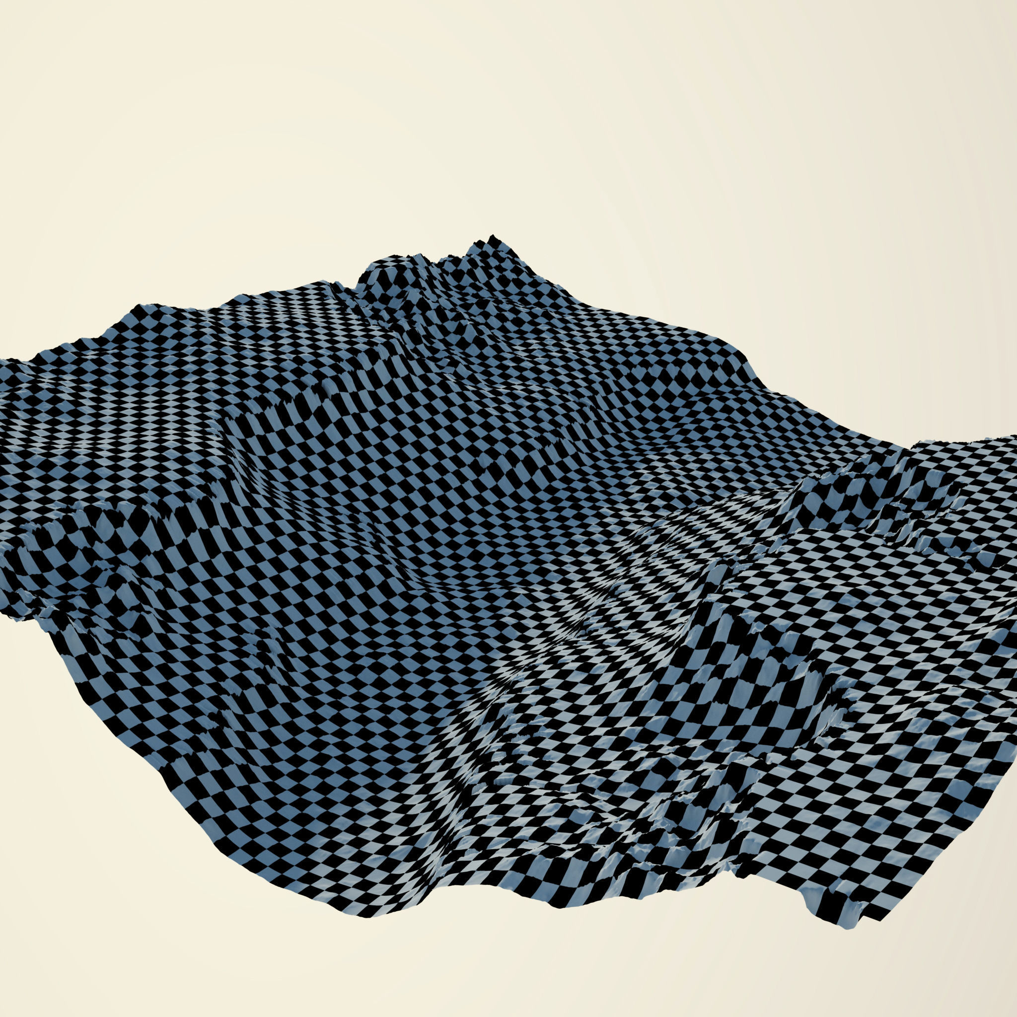 Desert Rocky Mountain 3D model_8