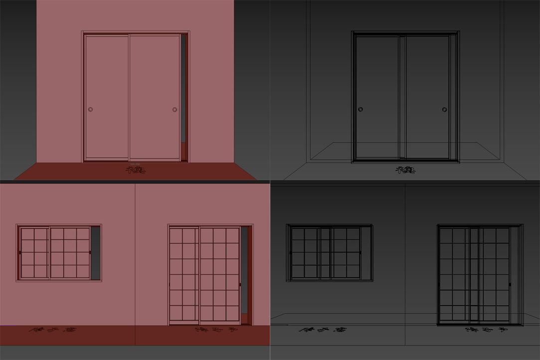 Japanese Door FUSUMA SHOUJI 3D model_7