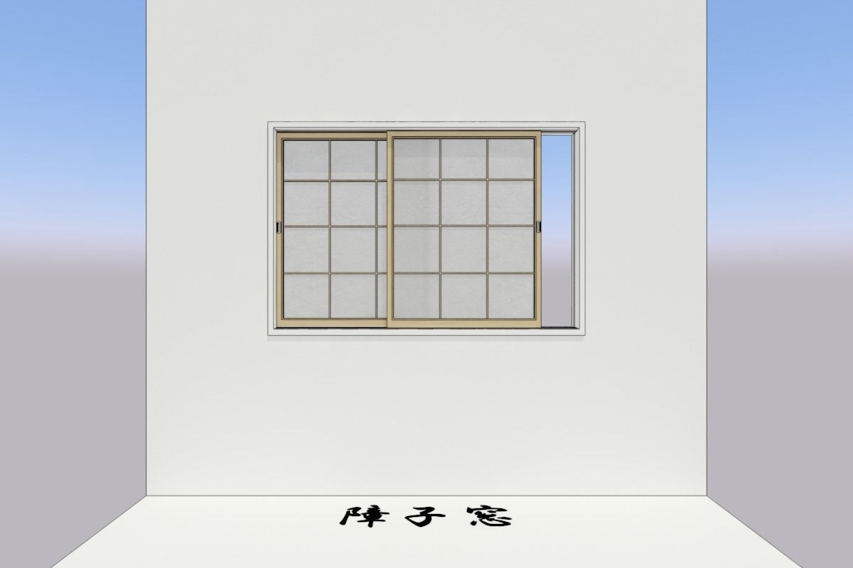Japanese Door FUSUMA SHOUJI 3D model_4