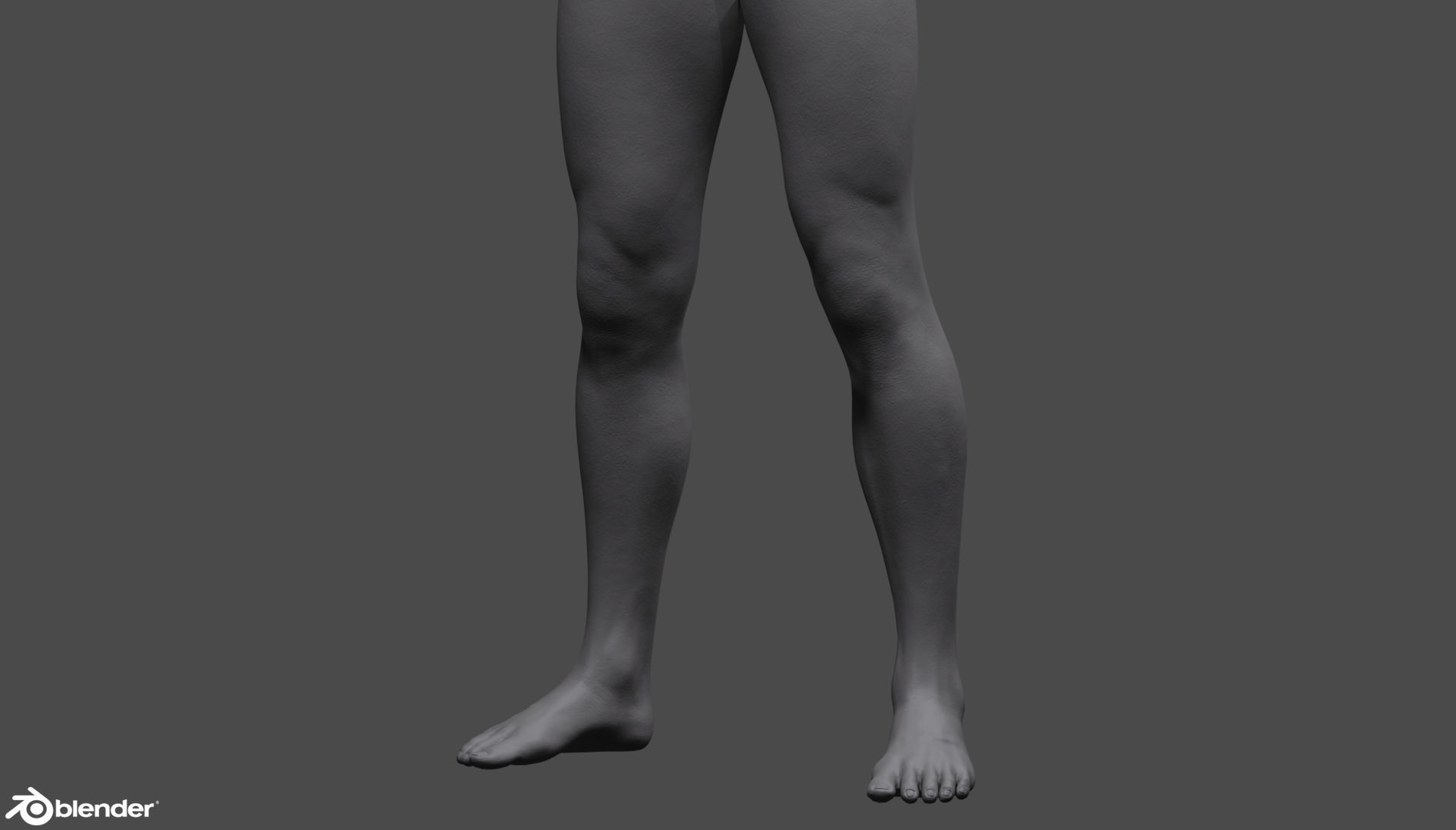 Male Custom Basemesh Lowpoly For Blender Low-poly 3D model_16