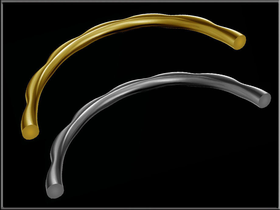 Flower Petals Band Ring - Half  Low-poly 3D model_3