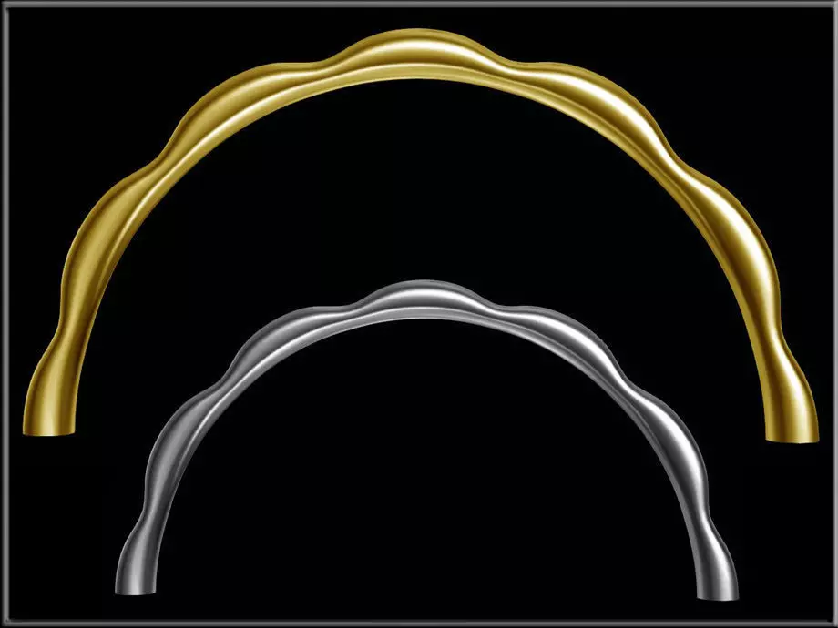 Flower Petals Band Ring - Half  Low-poly 3D model_0