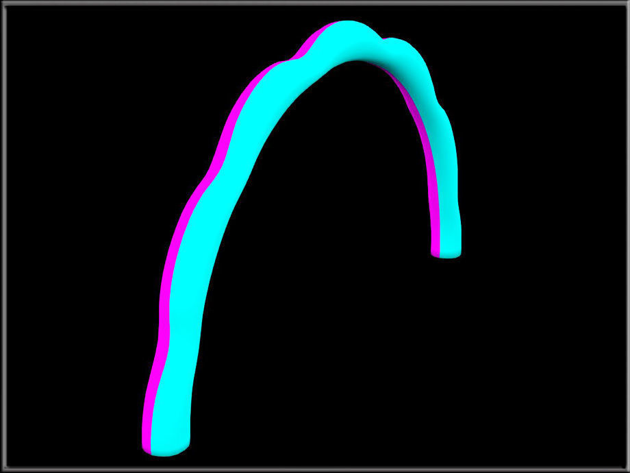 Flower Petals Band Ring - Half  Low-poly 3D model_5