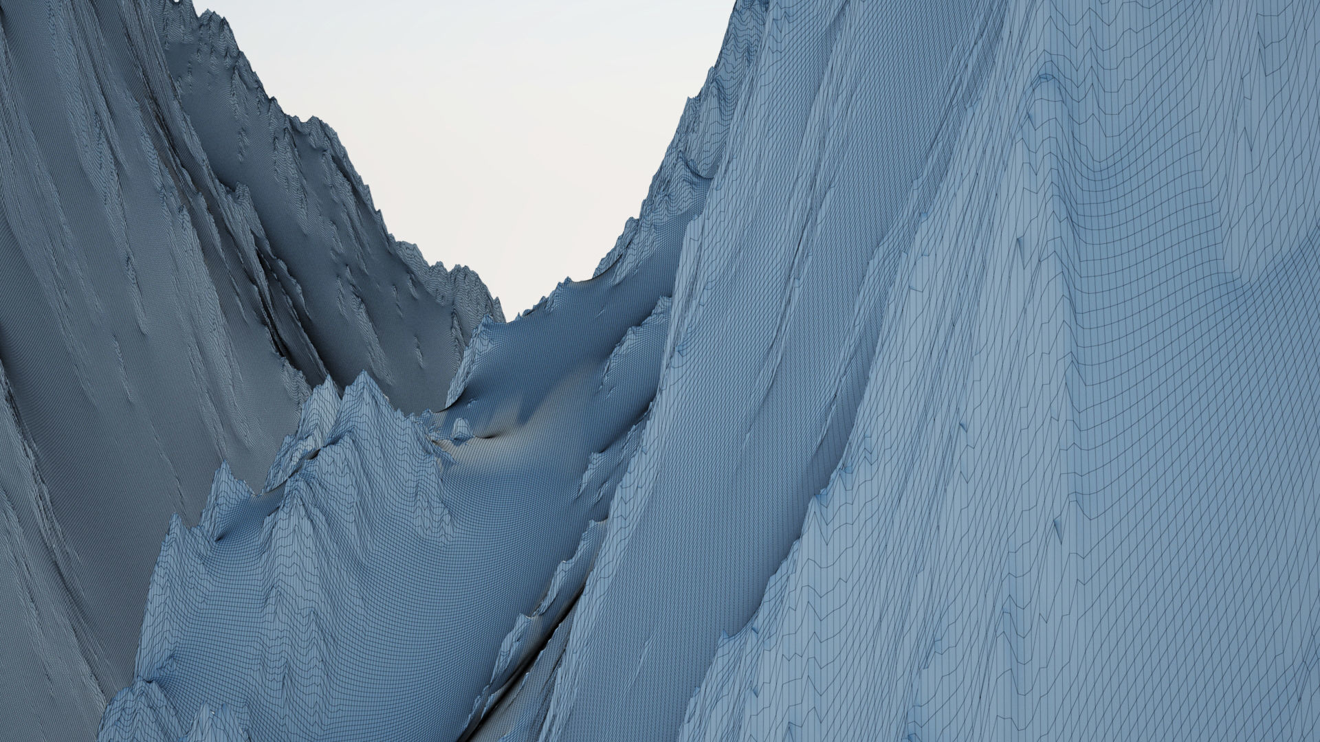 Snow Covered Mountain 3D model_3
