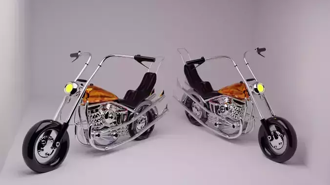 Motorcycle Model FBX Game