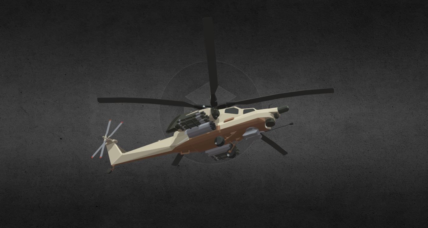 COD MI-28 Havoc Low-poly 3D model_5