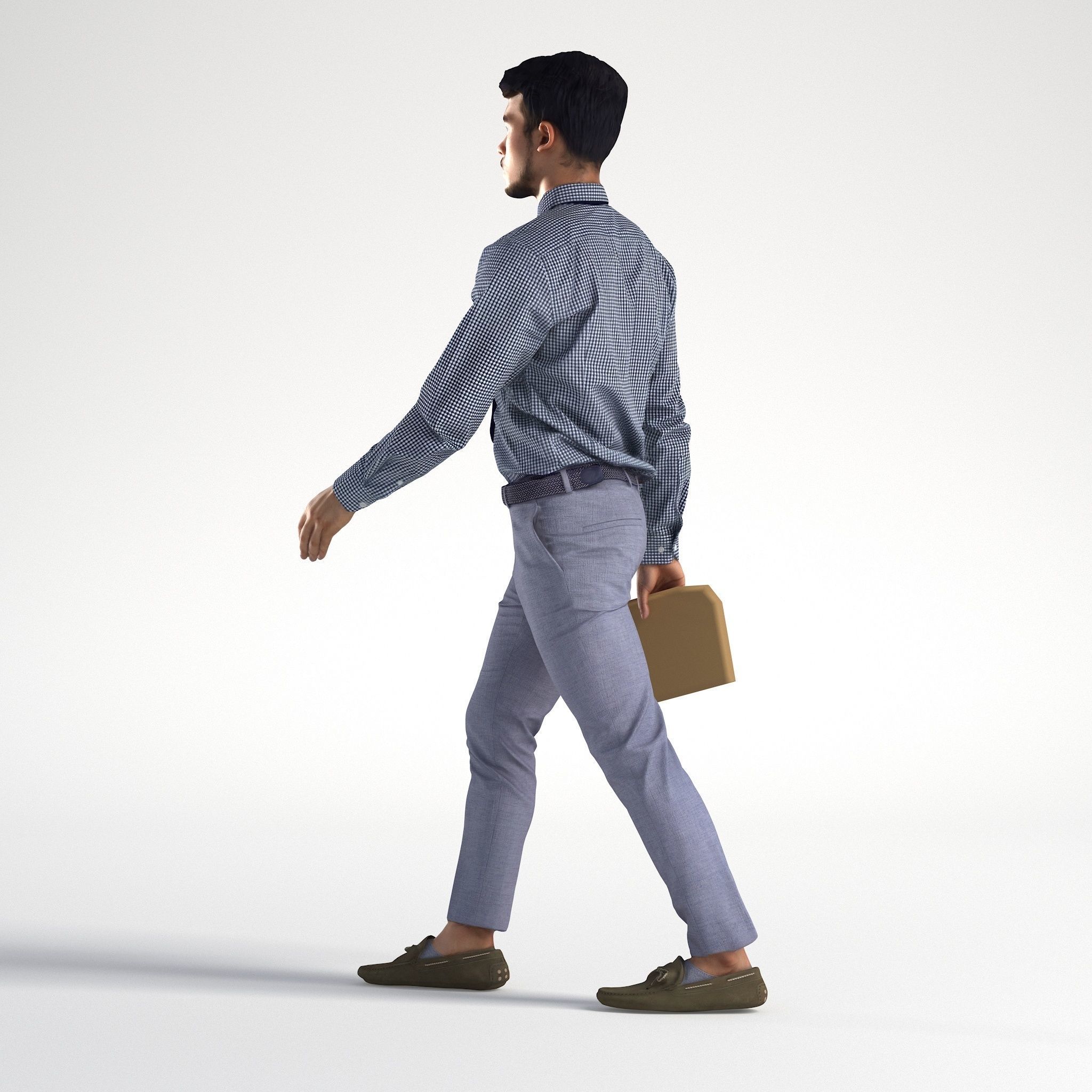 Man Business Outfit Walking Low poly Rizzy 1367 3D model_5