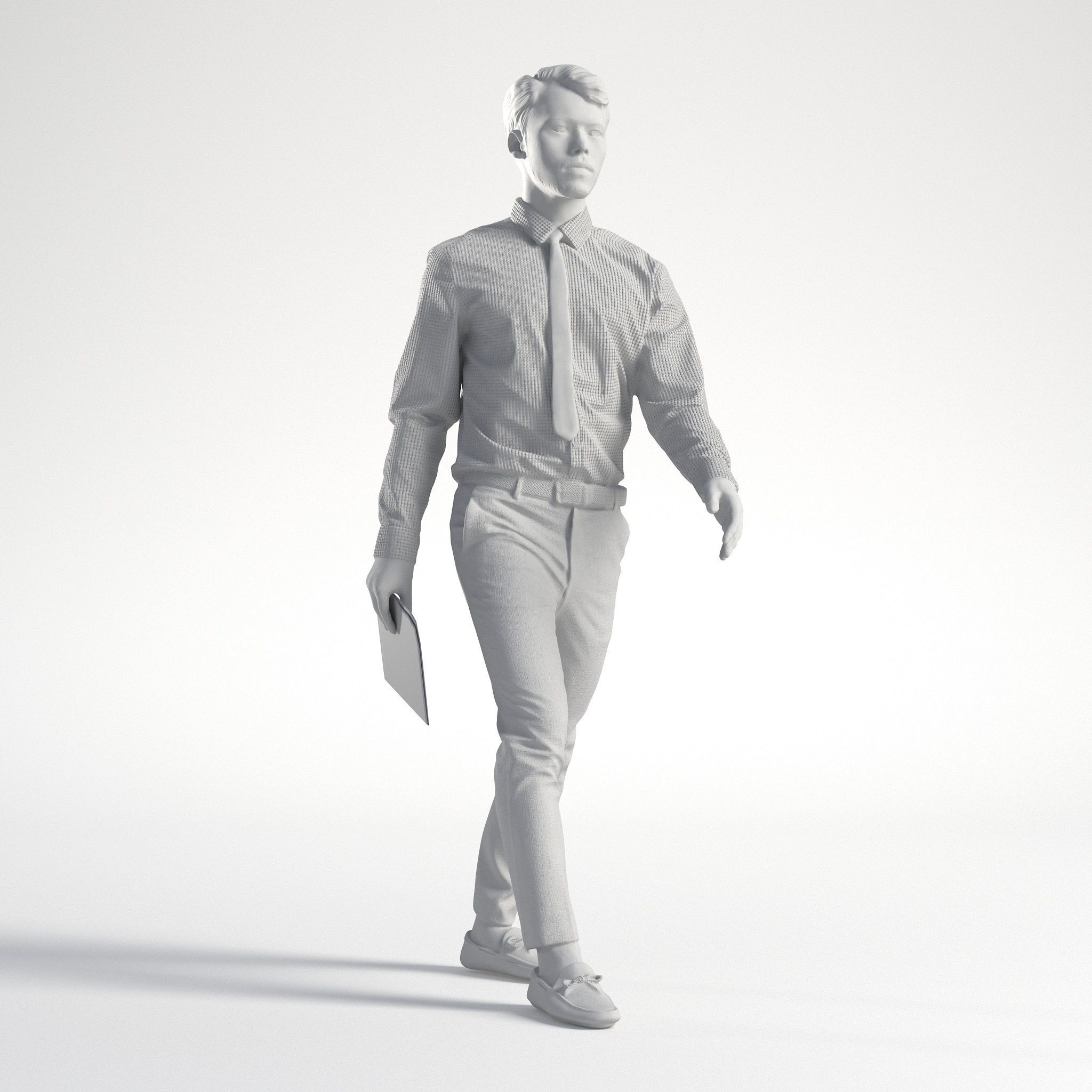 Man Business Outfit Walking Low poly Rizzy 1367 3D model_8