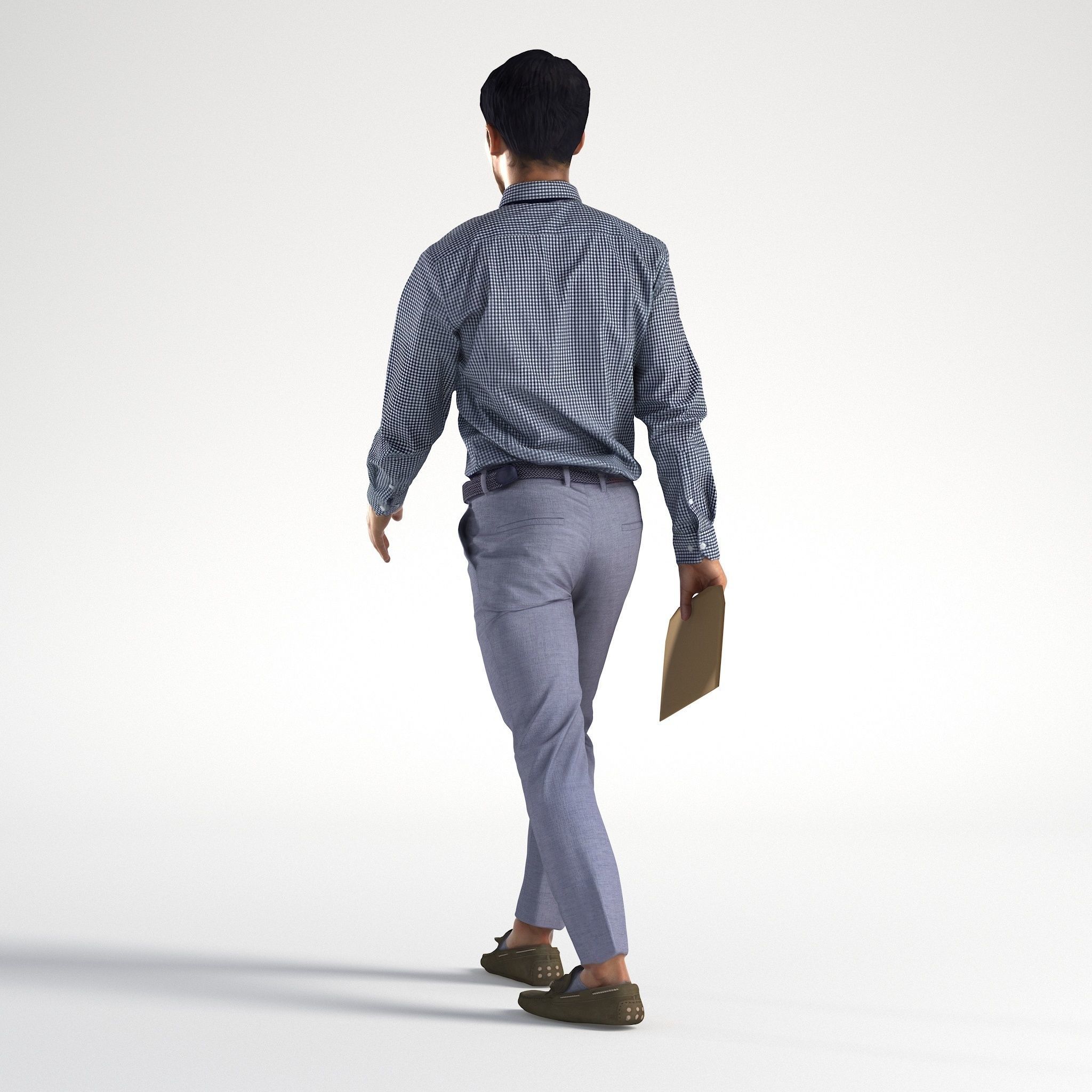 Man Business Outfit Walking Low poly Rizzy 1367 3D model_4