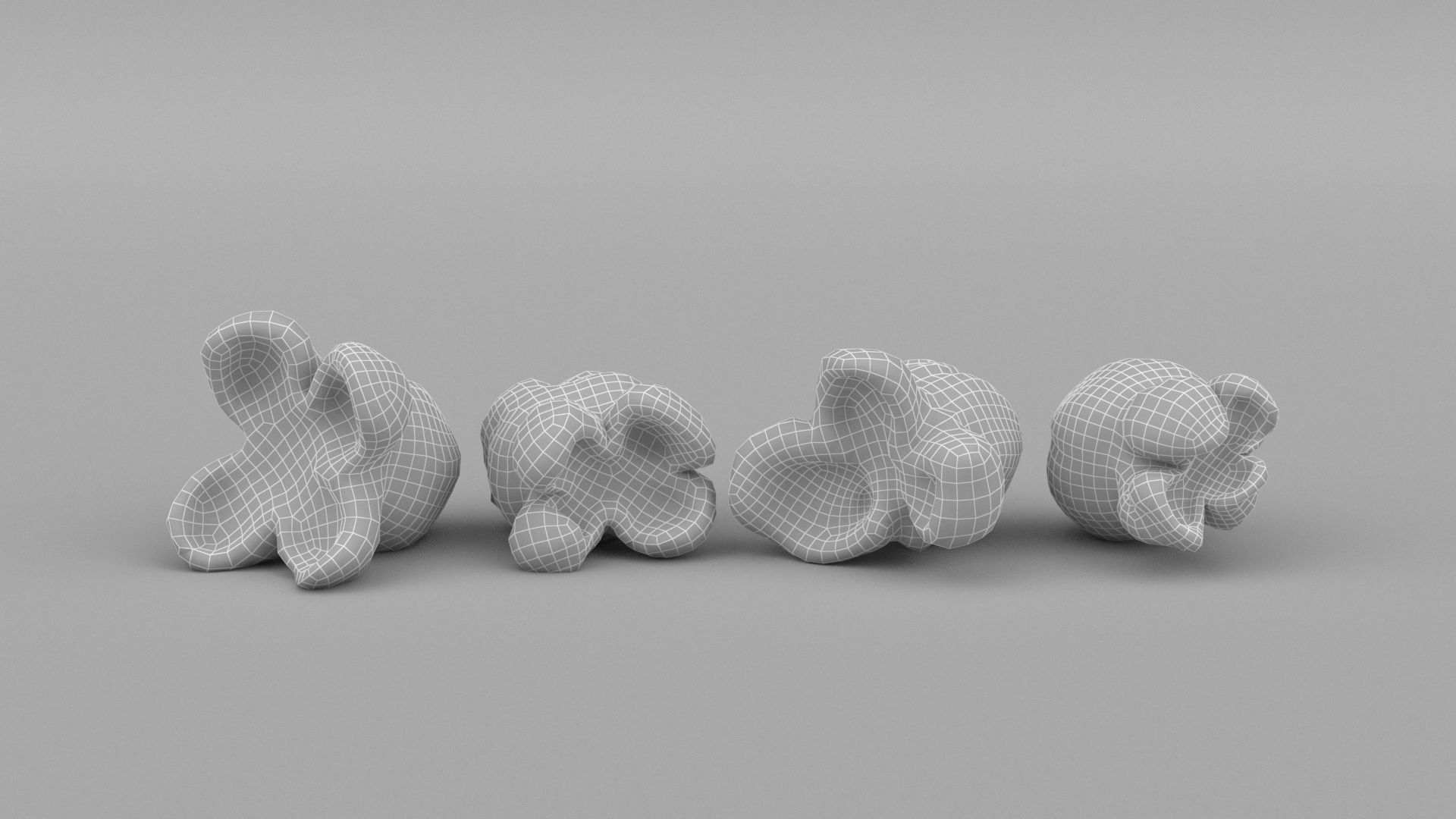 Popcorn in cup 3D model_7