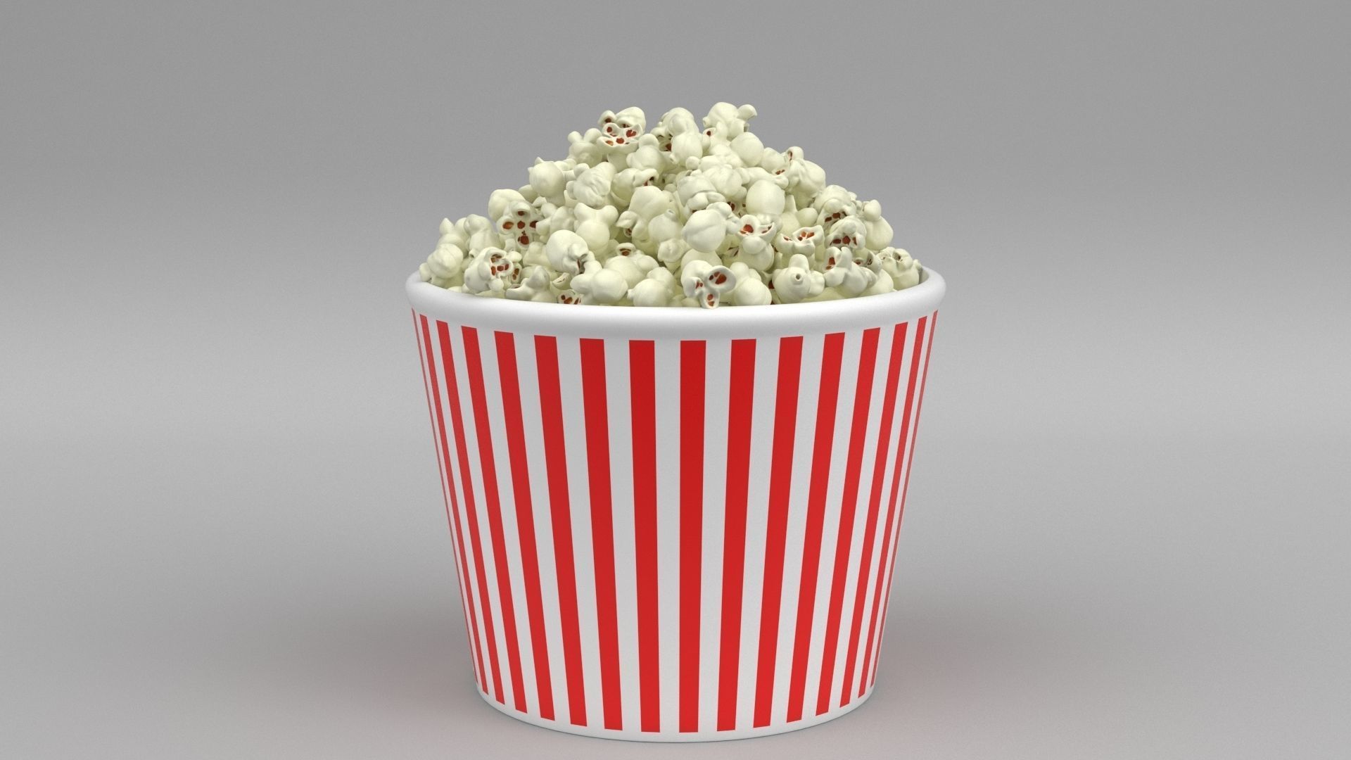 Popcorn in cup 3D model_1