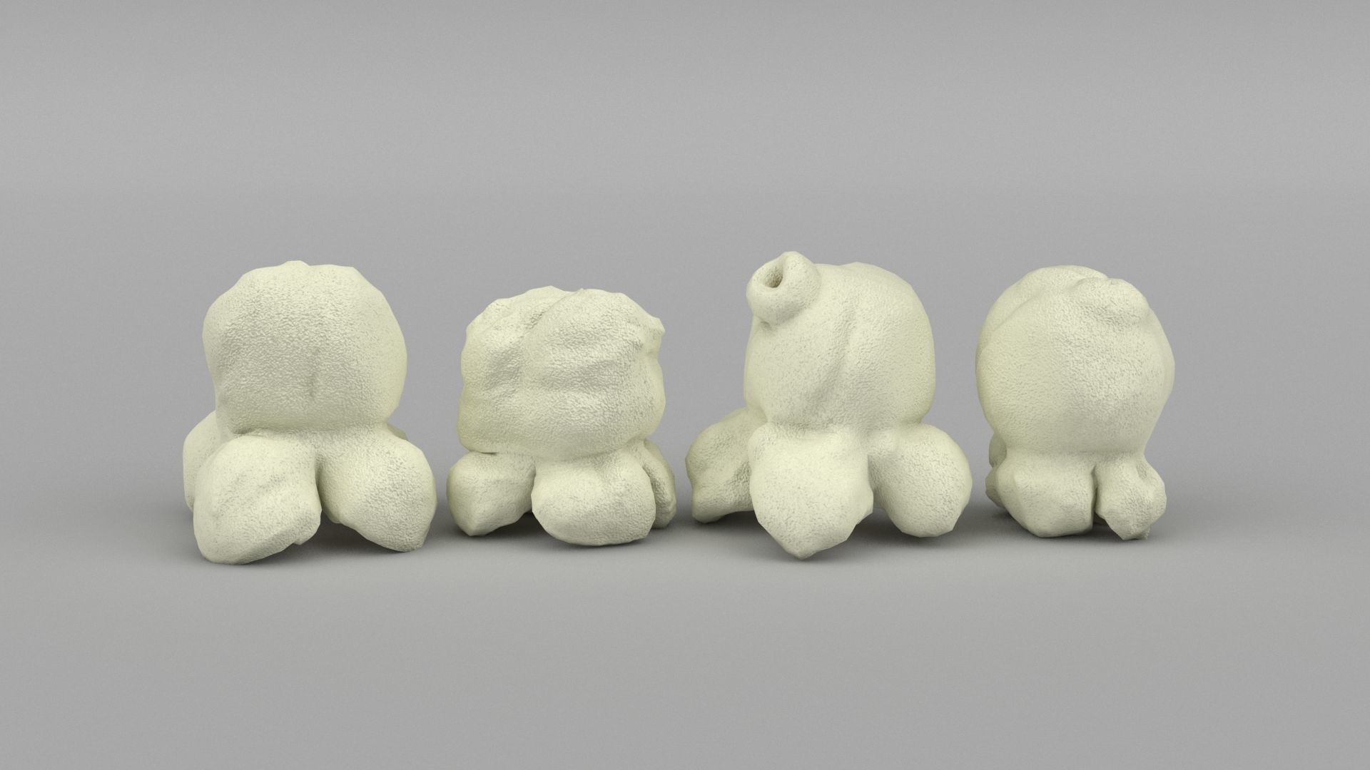 Popcorn in cup 3D model_4