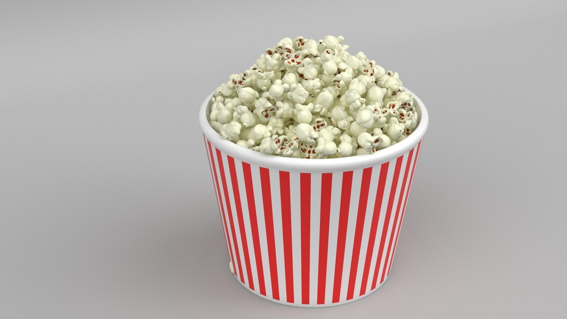 Popcorn in cup 3D model_3