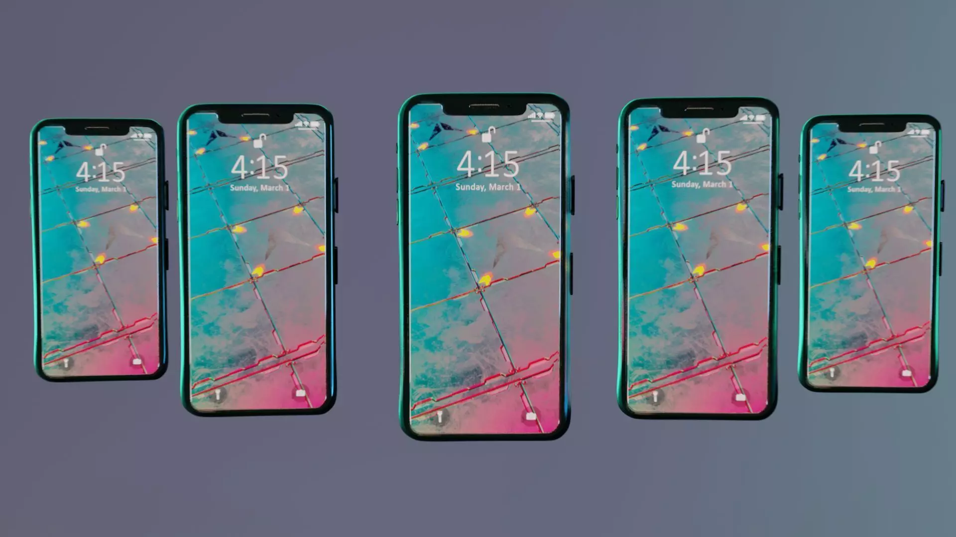 IPHONE X five xs and xs max mockup Free low-poly 3D model