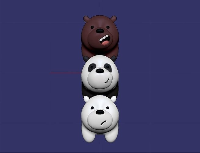 we bare bears 3D print model