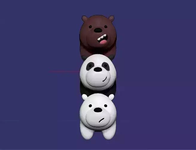 we bare bears 3D print model