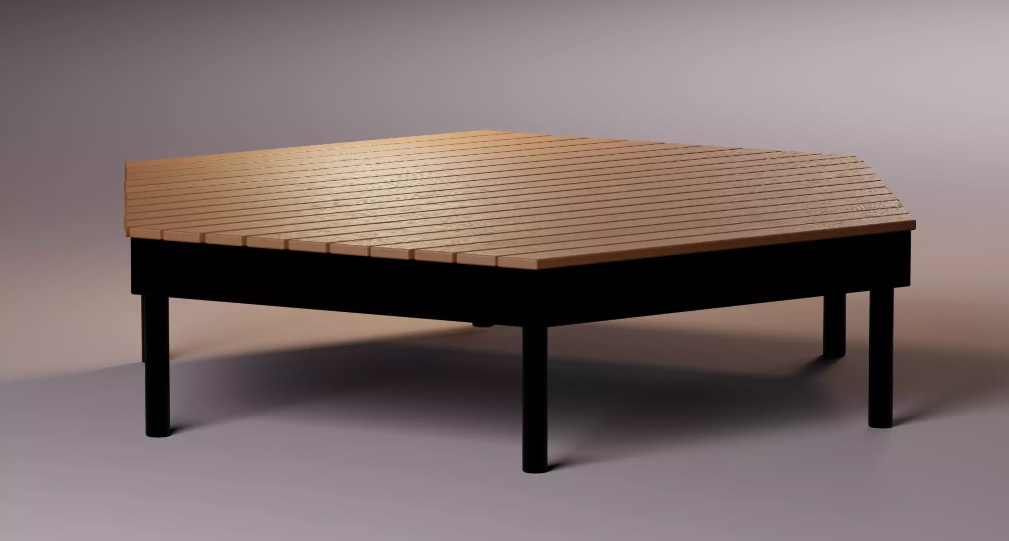 Lounge table Low-poly 3D model_0