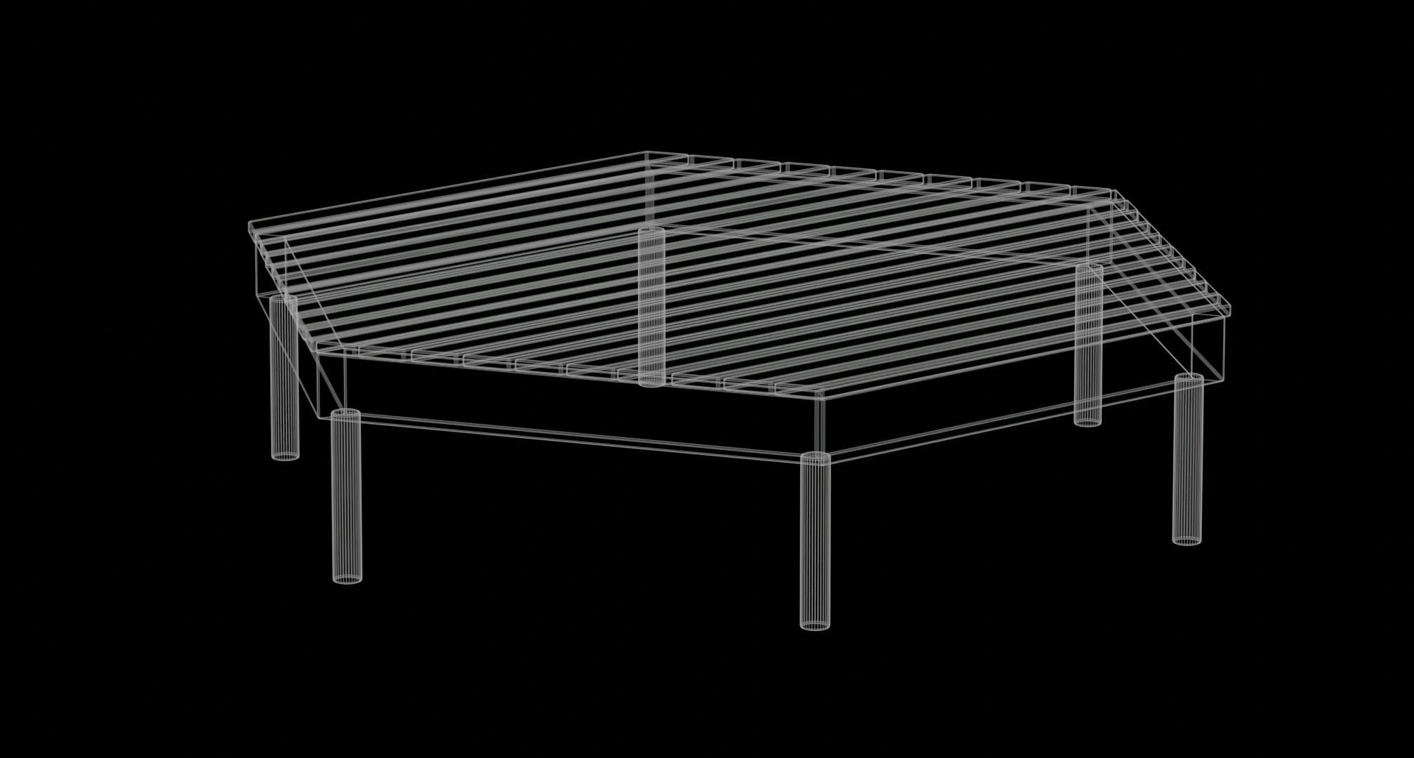 Lounge table Low-poly 3D model_1