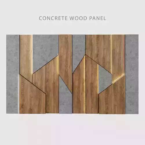Concrete  Wood Panel 1
