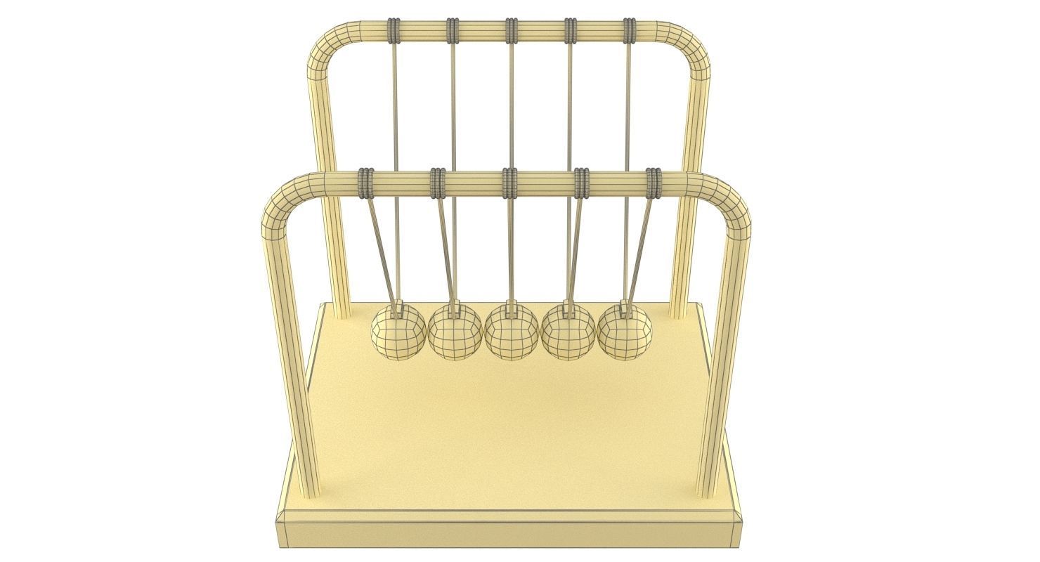 Newtons Cradle 3D model_10
