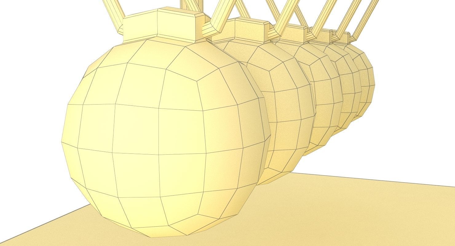 Newtons Cradle 3D model_17