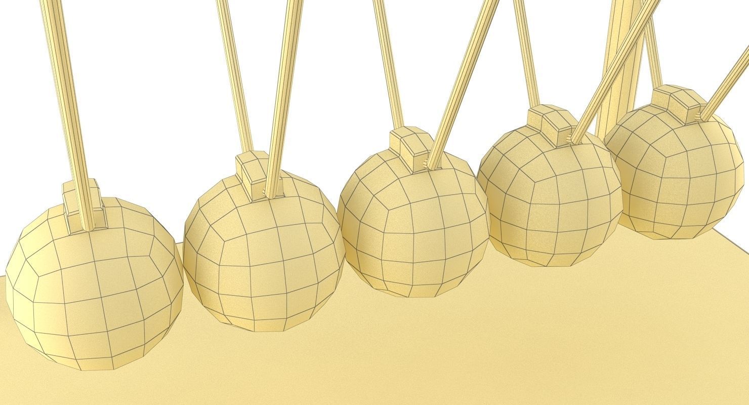 Newtons Cradle 3D model_12