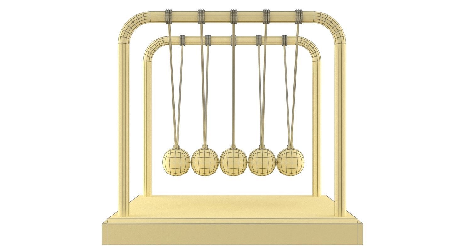 Newtons Cradle 3D model_14