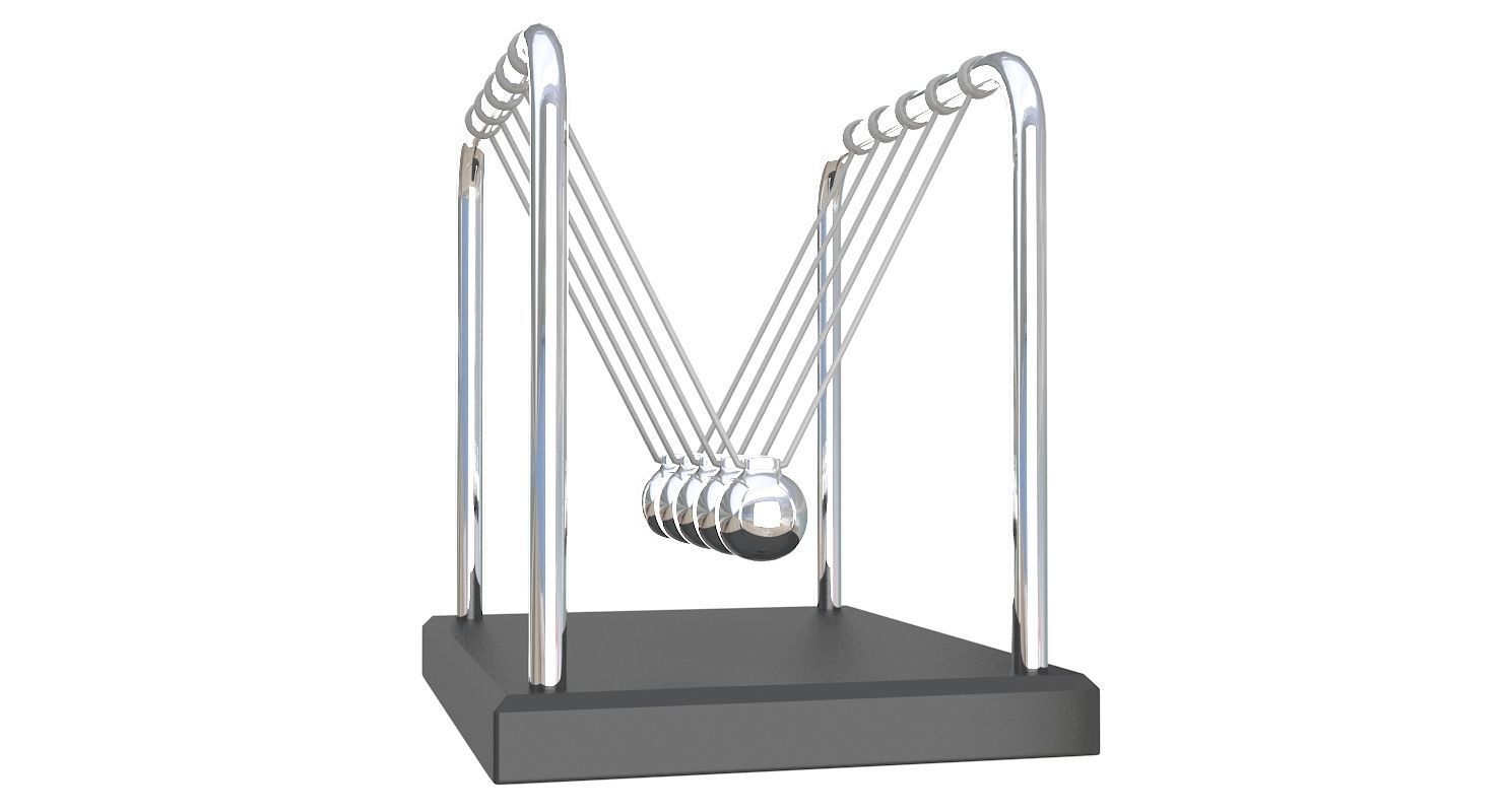 Newtons Cradle 3D model_5