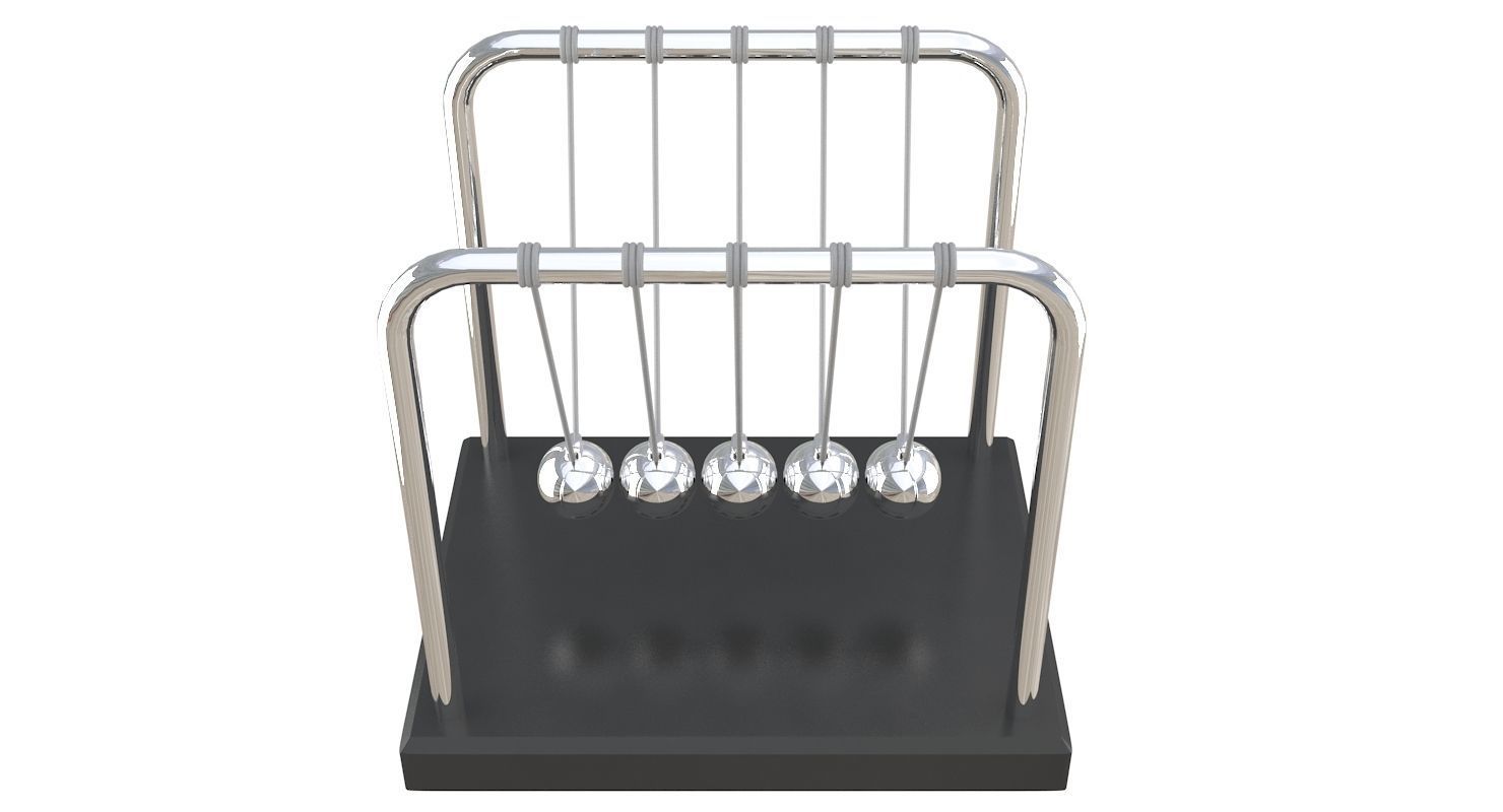 Newtons Cradle 3D model_9