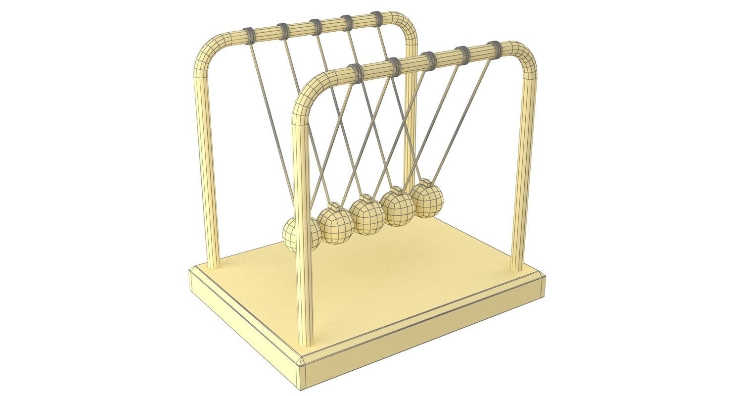 Newtons Cradle 3D model_11