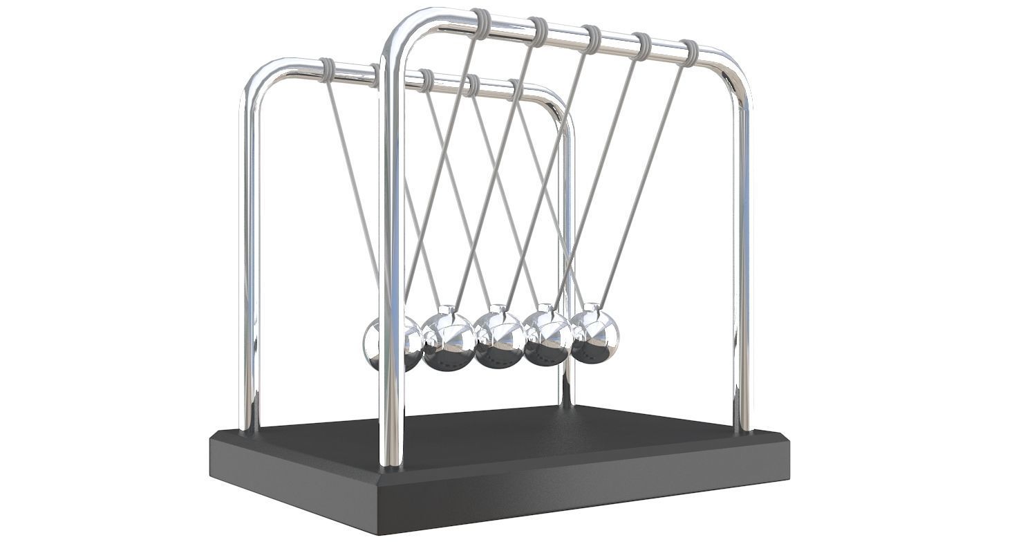 Newtons Cradle 3D model_1